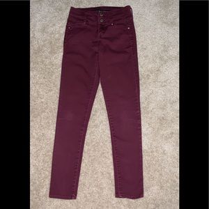 Burgundy Jeans